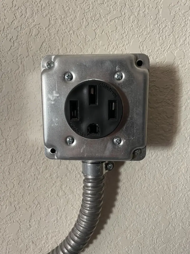 NEMA 14-50 outlet installed for Electrical Panel Upgrade in North Middleton
